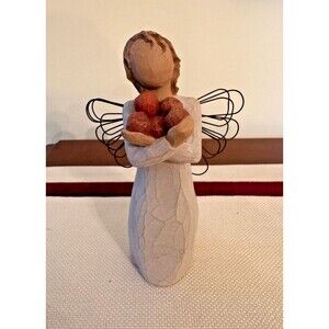 Willow Tree “Good Health” Angel Figurine with an Armful of Apples (no box, 2003)
